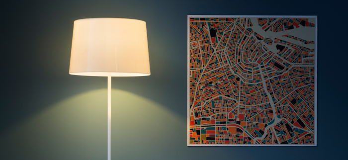 Lampa de podea cu dublu abajur L001ST/BA [9]