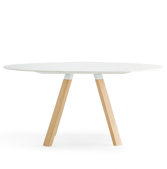 Mese cu picioare din stejar si blat laminat ARKI-TABLE ARK WOOD [2]
