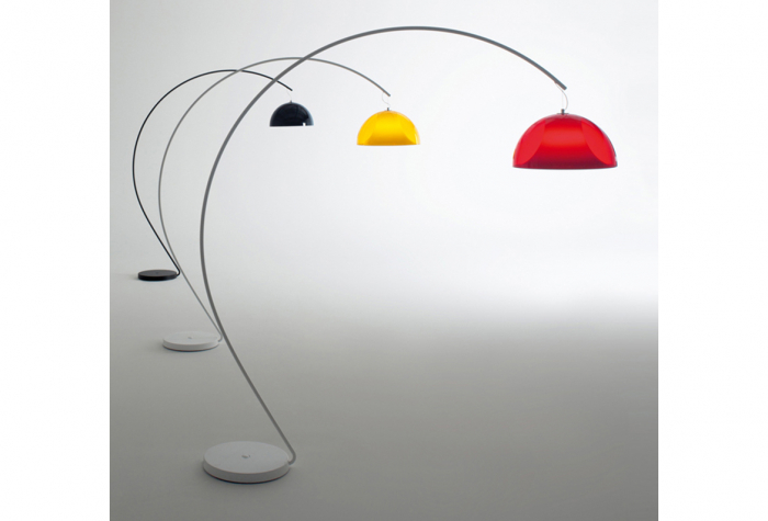 Lampa de podea cu picior arc si abajur din policarbonat L002T/BA [2]