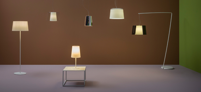 Lampa cu dublu abajur si cadru metalic L001T/BA [5]