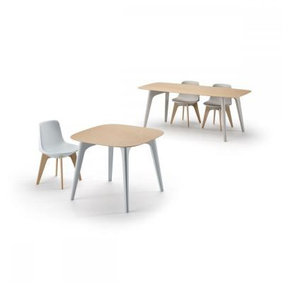 Masa cu blat HPL/lemn si patru picioare din plastic PLANET TABLE [3]