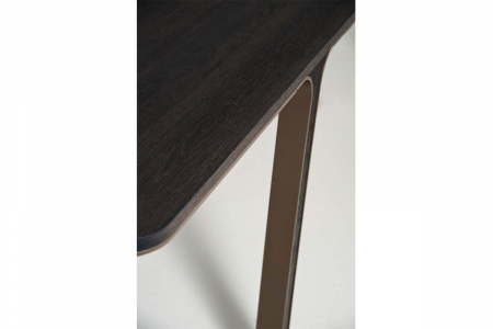 Mese din lemn blat subtire detalii metalice MOBIUS 001 [4]
