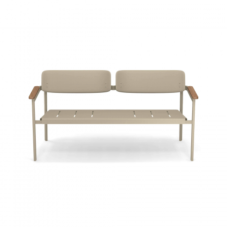 Canapele exterior 2 locuri metalice cu insertii lemn SHINE [2]