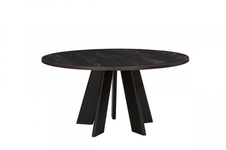 Mese - Mese din lemn blat rotund pe cadru metalic ALHAMBRA 001 RB
