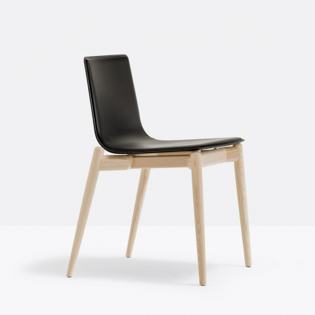 Mobilier living - Scaune lemn tapitate piele MALMO 392