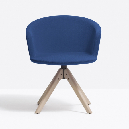 Mobilier living - Scaune lemn tapitate baza rotativa NYM 2847