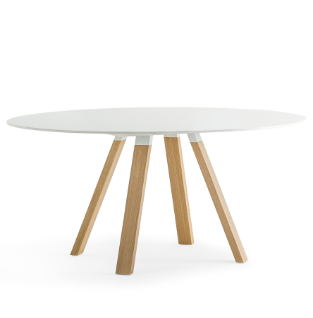 Mobilier living - Mese cu picioare din stejar si blat laminat ARKI-TABLE ARK WOOD
