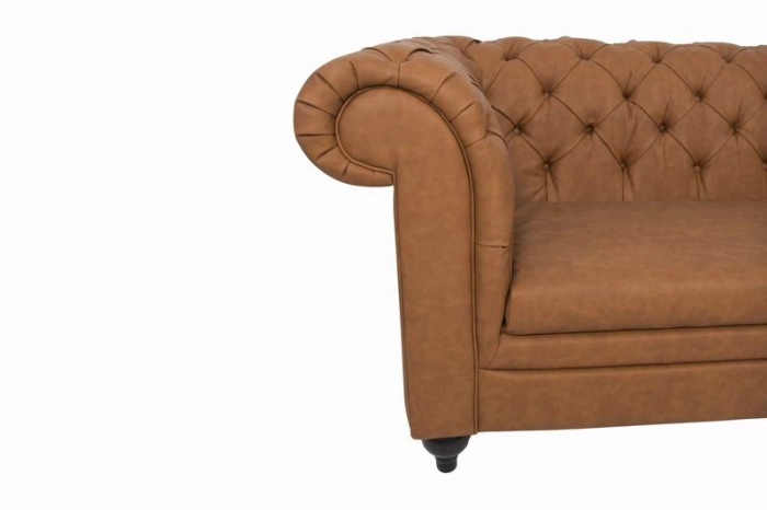 Canapele chesterfield imitatie de piele maro EVO_954 [2]