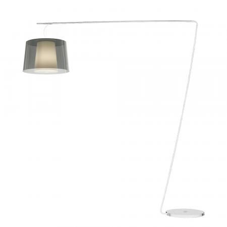 Lampadare - Lampa cu dublu abajur si cadru metalic L001T/BA