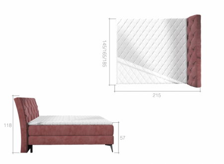 Pat tapitat somiera rabatabila boxspring LAOS 180x200 [1]