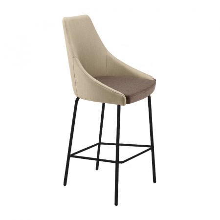 Scaune bar - Scaune tapitate inalte de bar cadru metal KONTEA 307