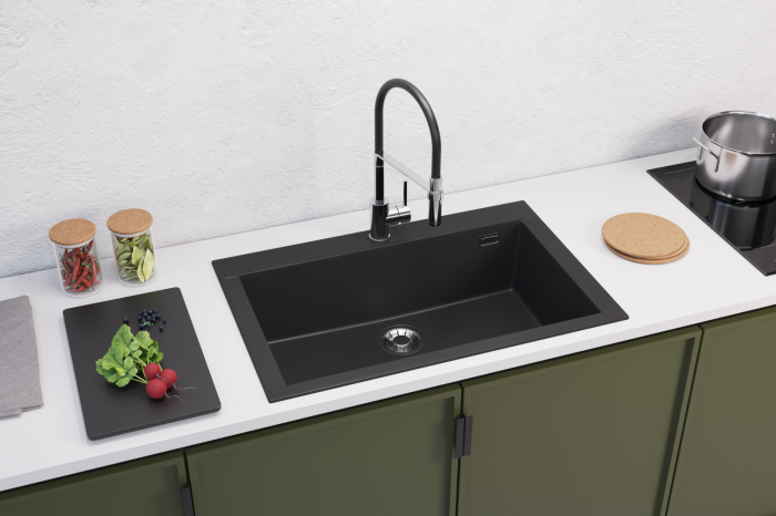 Chiuveta Algranit PURE-G 40 negru (cod 1149283) [5]