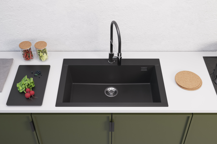 Chiuveta Algranit PURE-G 40 negru (cod 1149283) [3]