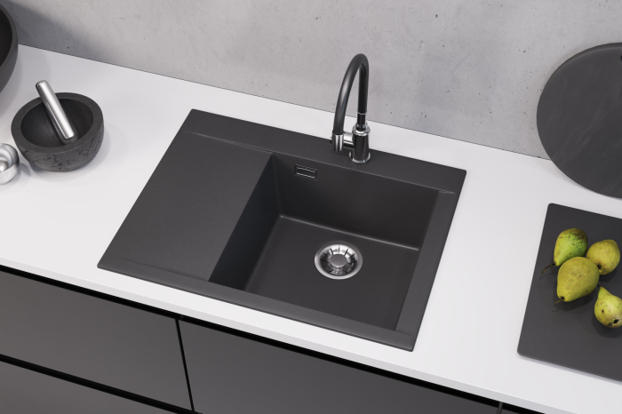 Chiuveta Algranit PURE-G 60 DREAPTA negru [4]