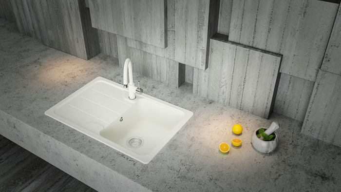 Chiuveta Granit Schock Formhaus D-100S Alpina Cristalite 780 x 500 mm [3]