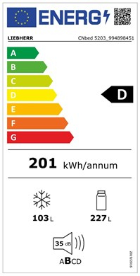 Combină frigorifică cu EasyFresh şi NoFrost CNbed 5203 Pure [6]