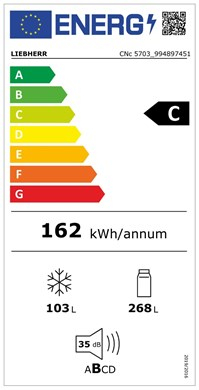 Combină frigorifică cu EasyFresh şi NoFrost CNc 5703 Pure [6]