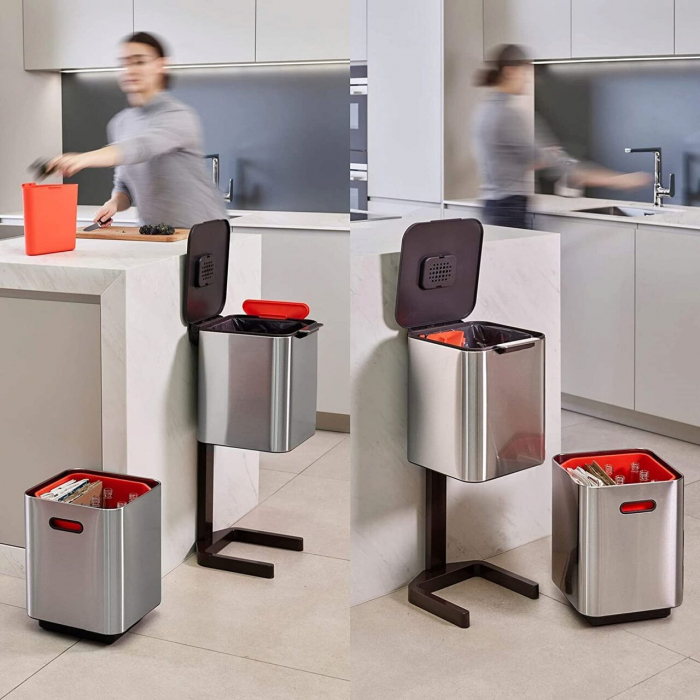 Cos Gunoi Colectare Selectiva 40L Inox - Joseph&Joseph [7]