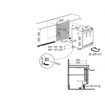 Frigider BioFresh Liebherr subîncorporabil integrat fără compartiment de congelare SUIB 1550 [2]