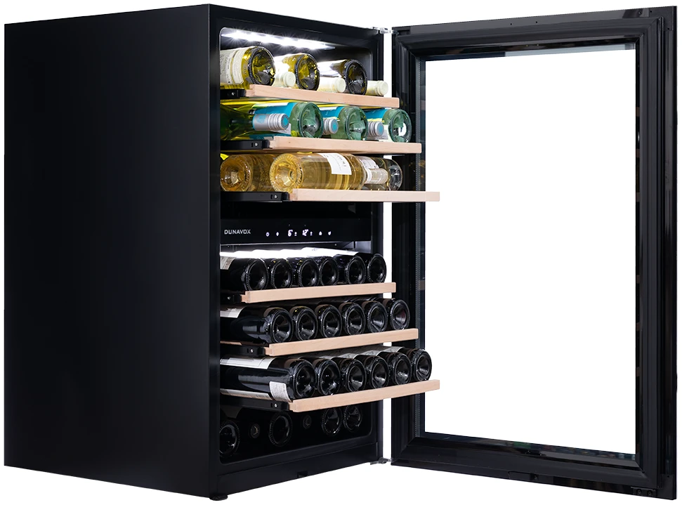 Vitrină de vin încorporabilă Dunavox DAB-42.117DSS Dab, 2 zone, 42 sticle, 88,5 cm, clasa G, inox [4]