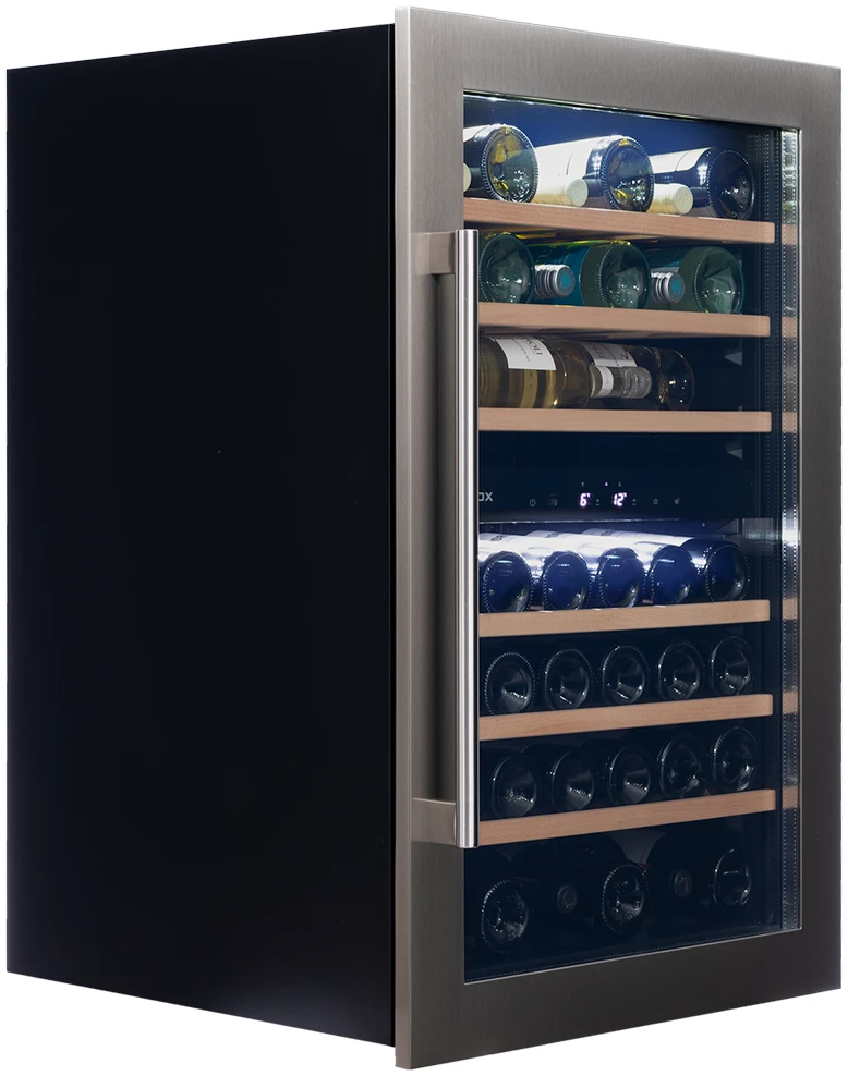 Vitrină de vin încorporabilă Dunavox DAB-42.117DSS Dab, 2 zone, 42 sticle, 88,5 cm, clasa G, inox [6]