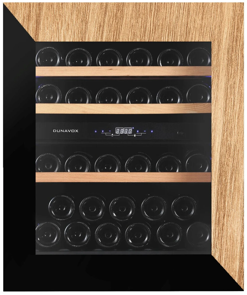 Vitrină de vin încorporabilă Dunavox DAVG-32.80DOP.TO Glance, 2 zone, 32 sticle, 71,5 cm, clasa G, pentru panou de mobilier [2]