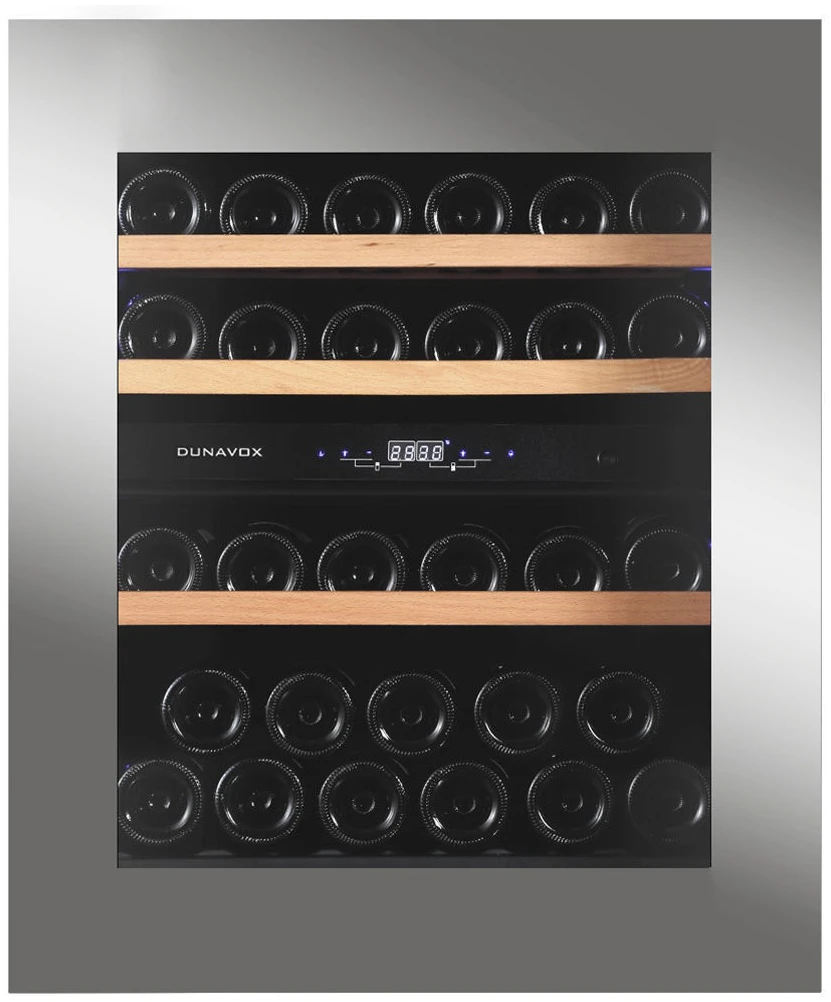 Vitrină de vin încorporabilă Dunavox DAVG-32.80DSS.TO Glance, 2 zone, 32 sticle, 71,5 cm, clasa G, inox [10]