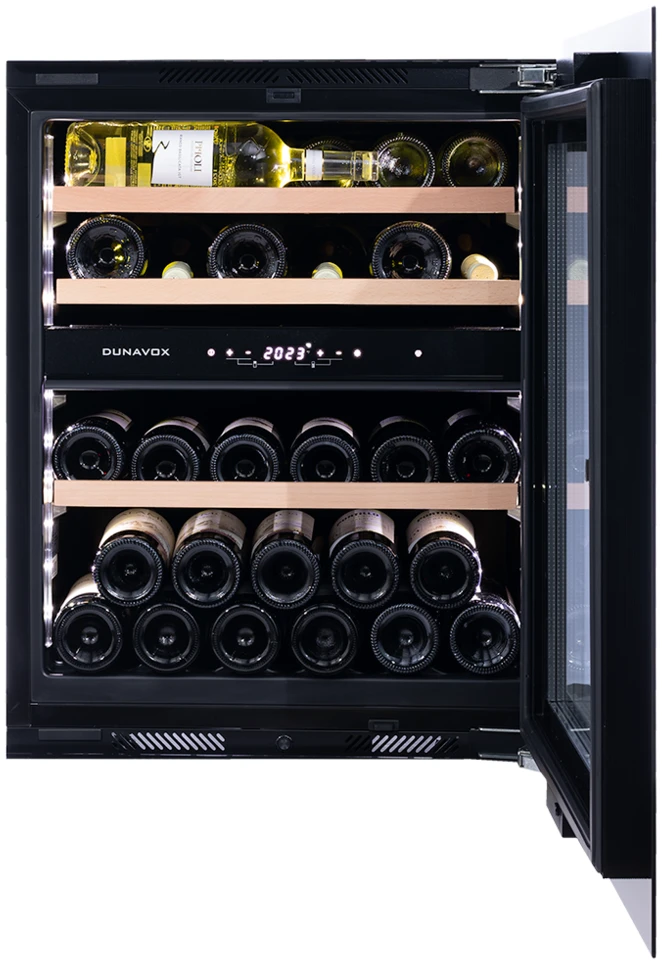Vitrină de vin încorporabilă Dunavox DAVG-32.80DSS.TO Glance, 2 zone, 32 sticle, 71,5 cm, clasa G, inox [5]