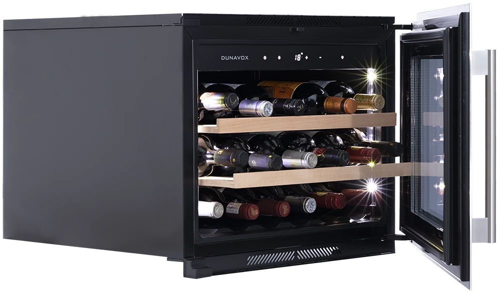 Vitrină de vin încorporabilă Dunavox DAVS-18.46SS Soul, 1 zonă, 18 sticle, 45,5 cm, clasa G, inox [5]