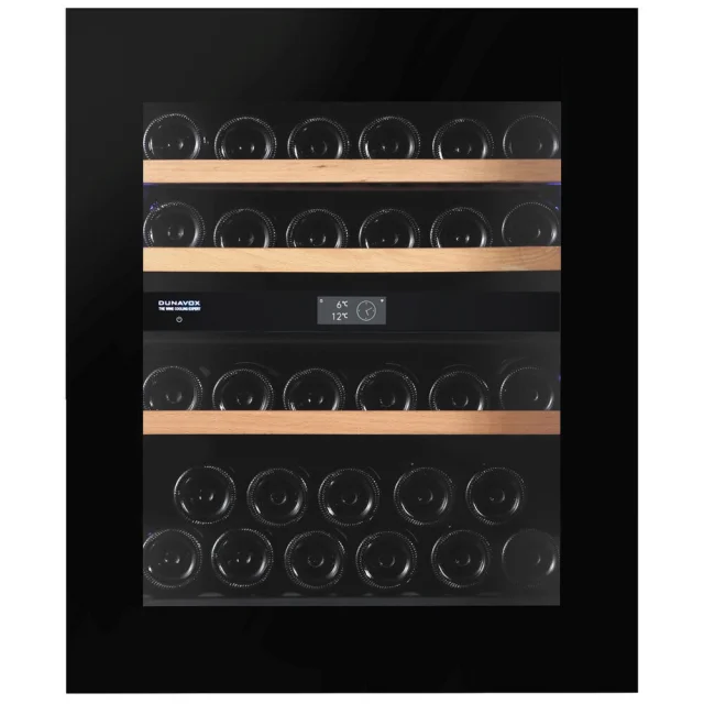 Vitrină de vin încorporabilă Dunavox DVN-32.85DB.TO Noble, 2 zone, 32 sticle, 71,5 cm, clasa F, negru [2]
