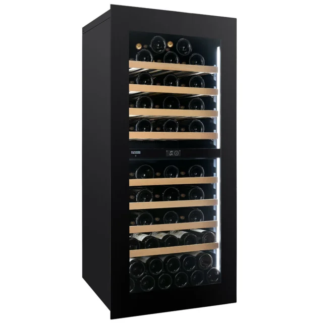 Vitrină de vin încorporabilă Dunavox DVN-70.185DB.TO Noble, 2 zone, 70 sticle, 123,5 cm, clasa F, negru [2]