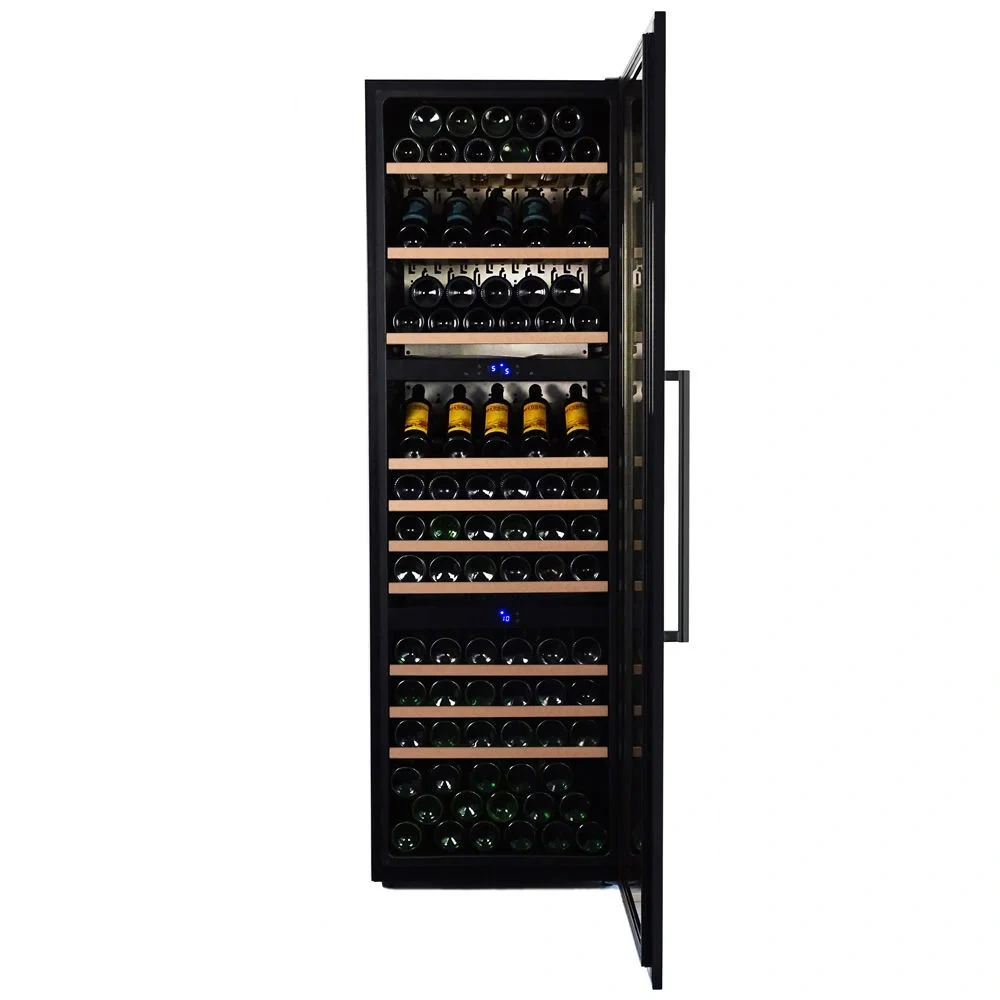 Vitrină de vin încorporabilă Dunavox DX-89.246TMB Joy, 3 zone, 95 sticle, 178,6 cm, clasa G, negru mat [5]