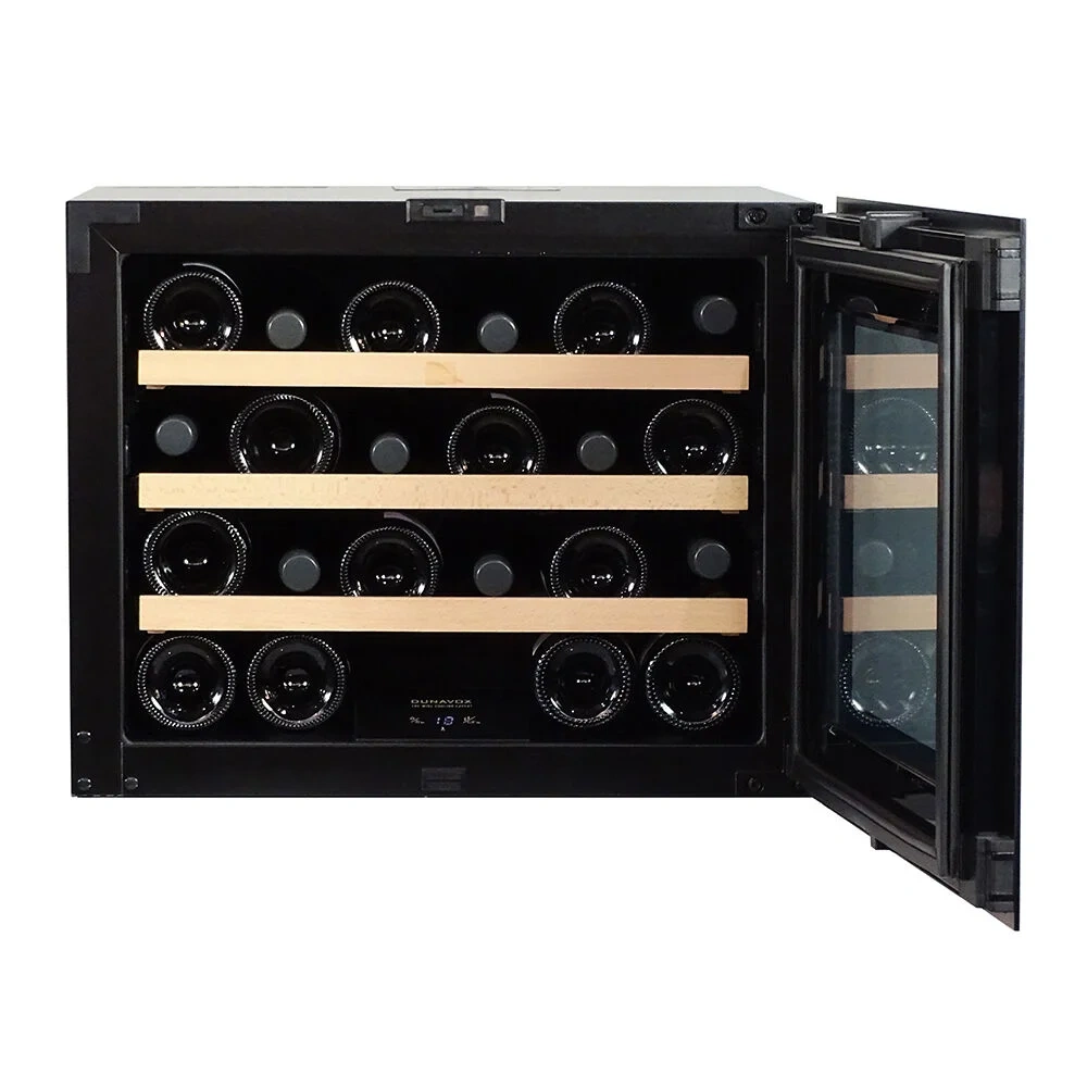 Vitrină de vin încorporabilă Dunavox DXB-24.51B.TO Balance, 1 zonă, 24 sticle, 45,3 cm, clasa G, negru [4]