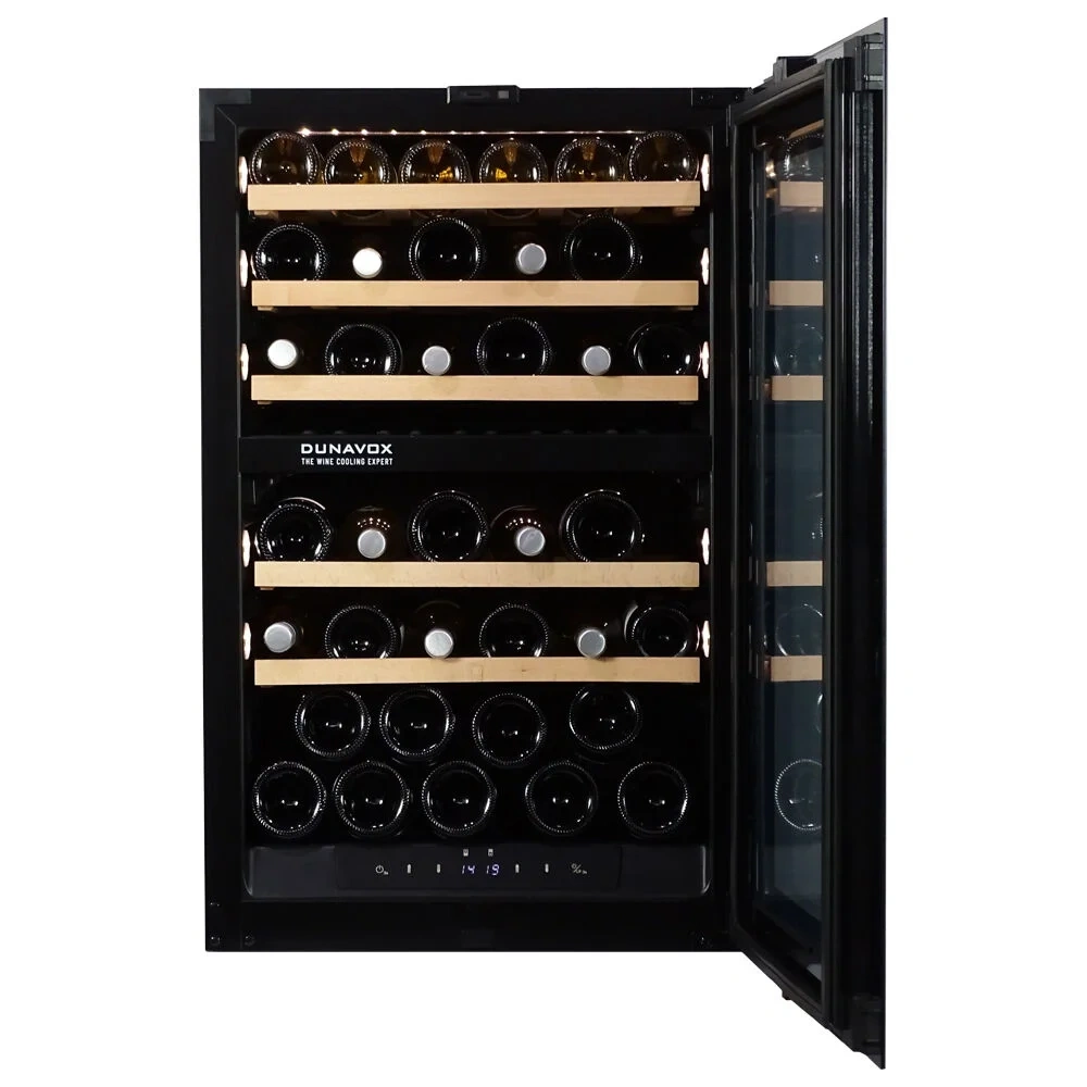 Vitrină de vin încorporabilă Dunavox DXB-42.100DB.TO Balance, 2 zone, 42 sticle, 88,5 cm, clasa G, negru [3]