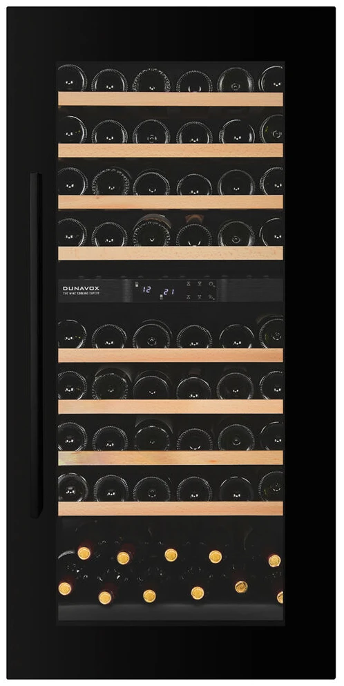 Vitrină de vin încorporabilă Dunavox DXJ-65.154DB Joy, 65 sticle, 123,3 cm, clasa G, negru [2]