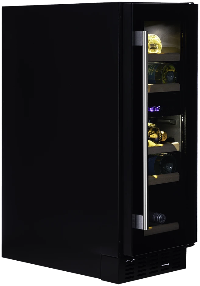 Vitrină de vin încorporabilă sub blat Dunavox DAUF-17.58DB Flow, 2 zone, 17 sticle, 81,5 cm, clasa G, negru [3]