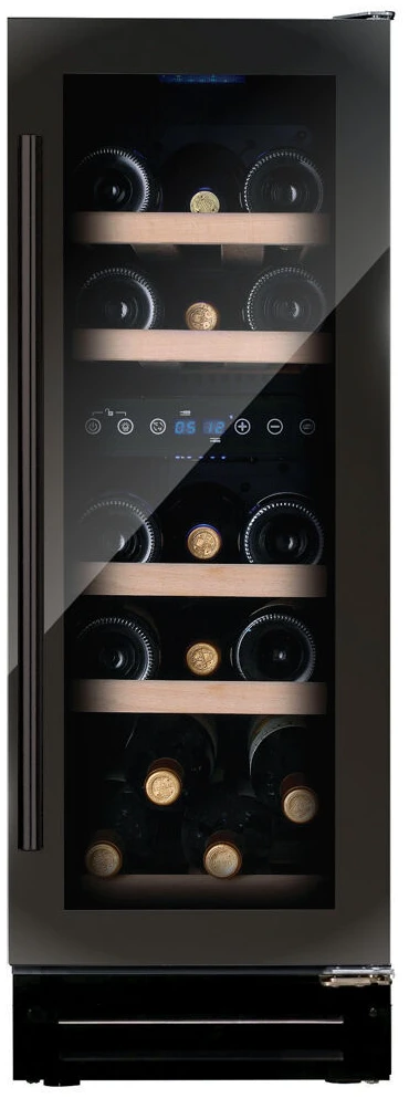 Vitrină de vin încorporabilă sub blat Dunavox DAUF-17.58DB Flow, 2 zone, 17 sticle, 81,5 cm, clasa G, negru [2]