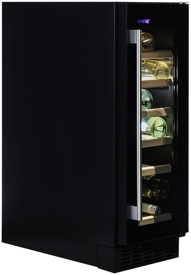 Vitrină de vin încorporabilă sub blat Dunavox DAUF-19.58B Flow, 1 zonă, 19 sticle, 81,5 cm, clasa G, negru [3]