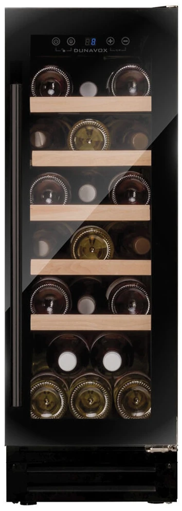 Vitrină de vin încorporabilă sub blat Dunavox DAUF-19.58B Flow, 1 zonă, 19 sticle, 81,5 cm, clasa G, negru [2]