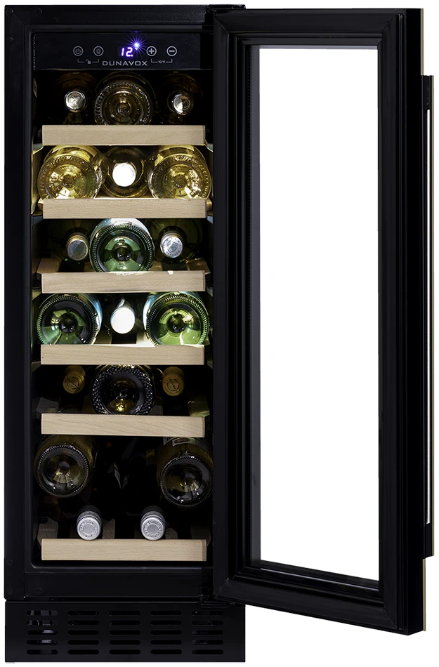 Vitrină de vin încorporabilă sub blat Dunavox DAUF-19.58B Flow, 1 zonă, 19 sticle, 81,5 cm, clasa G, negru [4]