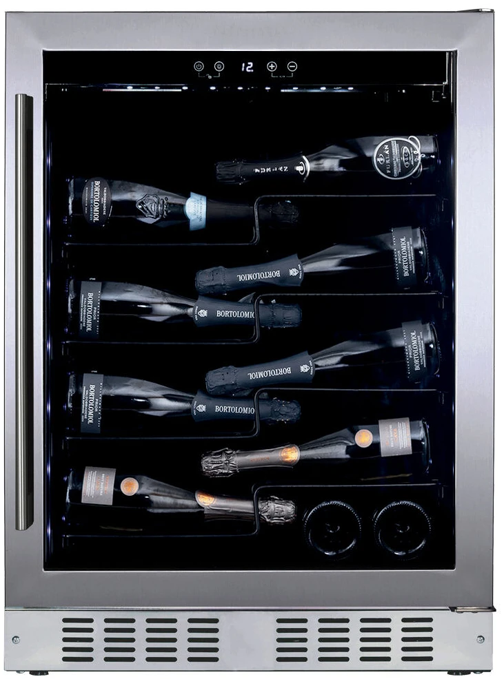Vitrină de vin încorporabilă sub blat Dunavox DAUF-40.138SS Sera, 1 zonă, 40 sticle, 81,3 cm, clasa E, inox [2]