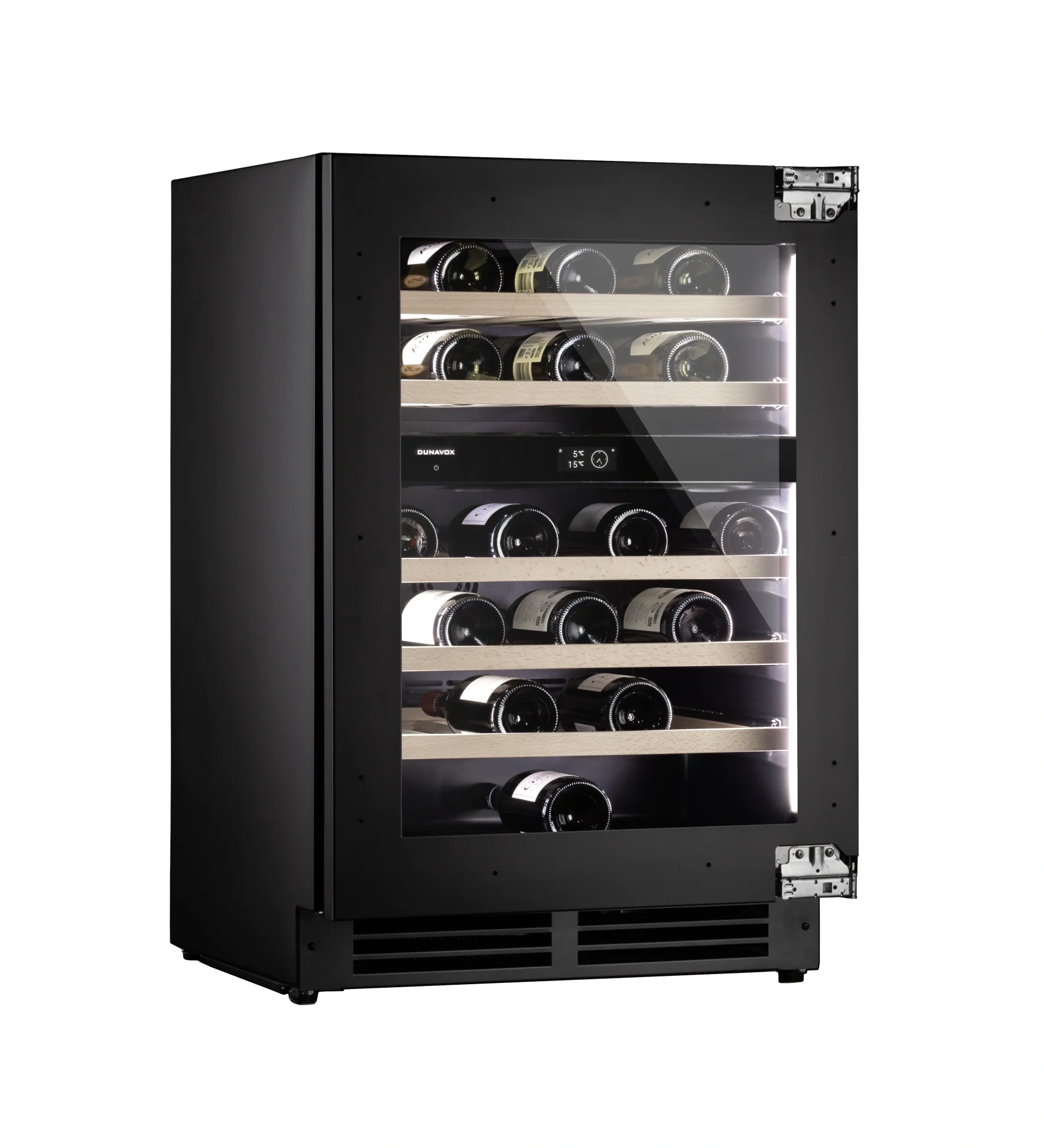 Vitrină de vin încorporabilă sub blat Dunavox DAUF-41.146DOP.TO Flow, 2 zone, 41 sticle, 88 cm, clasa F, pentru panou de mobilier [4]