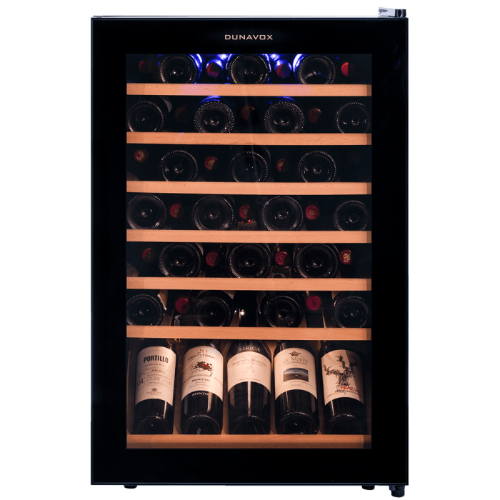 Vitrină de vin independentă Dunavox DXFH-48.130 Home, 1 zonă, 48 sticle, 84,5 cm, clasa F, negru [4]