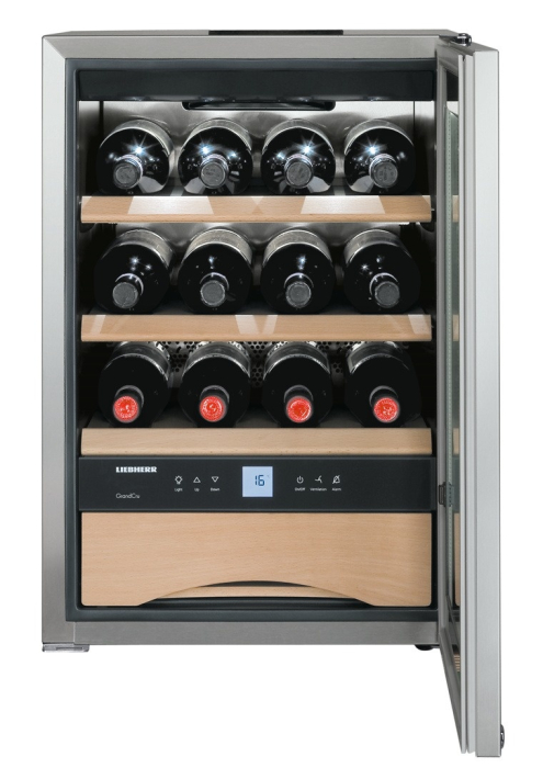 Vitrină de vin independentă Liebherr WKes 653 GrandCru, 1 zonă, 12 sticle, 61,2 cm, clasa E, inox [2]