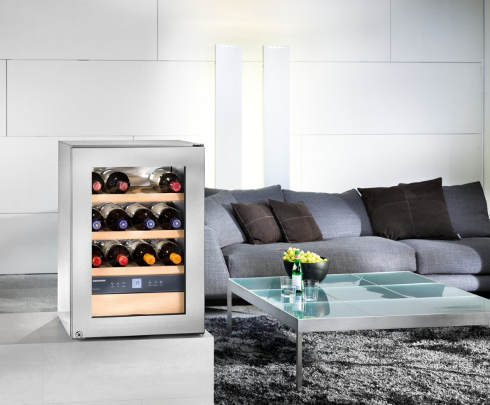 Vitrină de vin independentă Liebherr WKes 653 GrandCru, 1 zonă, 12 sticle, 61,2 cm, clasa E, inox [10]