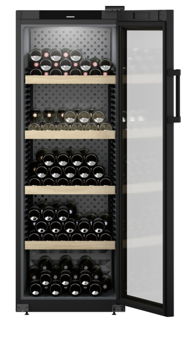 Vitrină de vin independentă Liebherr WPbl 5001 GrandCru, 1 zonă, 196 sticle, 168,4 cm, clasa F, negru [2]