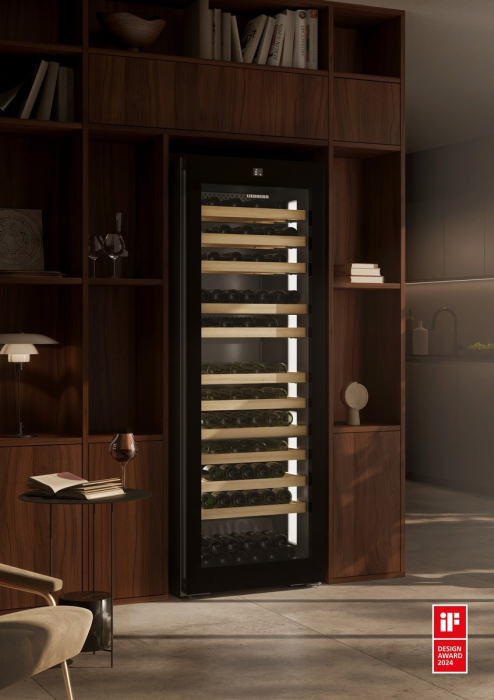 Vitrină de vin independentă Liebherr WPgbi 7473 Vinidor Selection, 3 zone, 182 sticle, 201,3 cm, clasa F, BlackSteel [11]