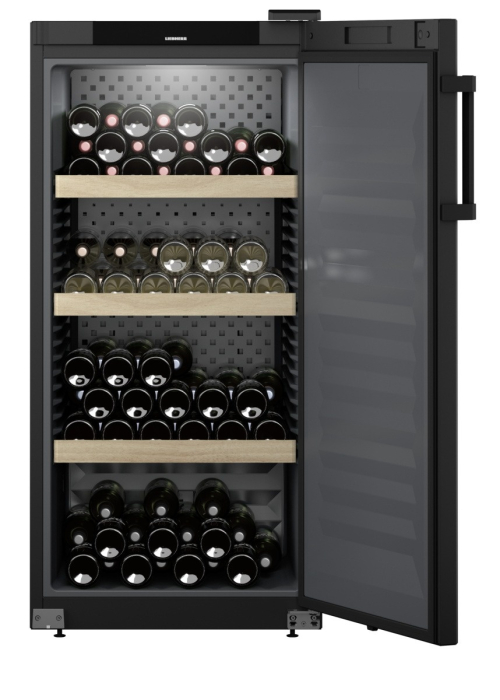 Vitrină de vin independentă Liebherr WSbl 4201 GrandCru, 1 zonă, 141 sticle, 128,4 cm, clasa D, negru [2]