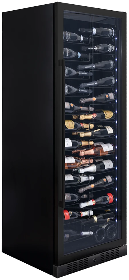 Vitrină de vin independentă sau încorporabilă Dunavox DX-143.468B Sera, 1 zonă, 143 sticle, 183,5 cm, clasa G, negru [3]