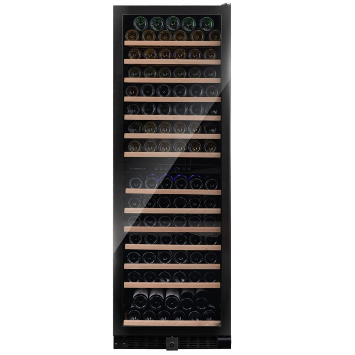 Vitrină de vin independentă sau încorporabilă Dunavox DX-166.428DBK Grande, 2 zone, 166 sticle, 177 cm, clasa G, negru [2]